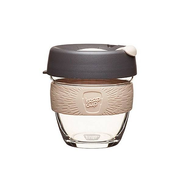 KEEPCUP Brew Chai 227 ml szaro-biały - kubek szklany z pokrywką