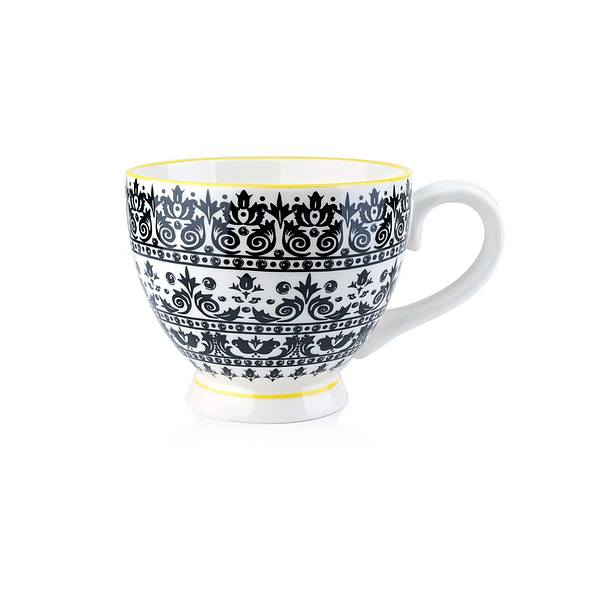 Filiżanka do kawy i herbaty porcelanowa MAROCCO DALIA BIAŁA 450 ml