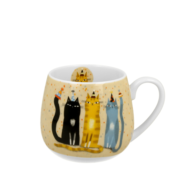Kubek porcelanowy baryłka DUO ANIMALS KOCI ŚWIAT PARTY 430 ml