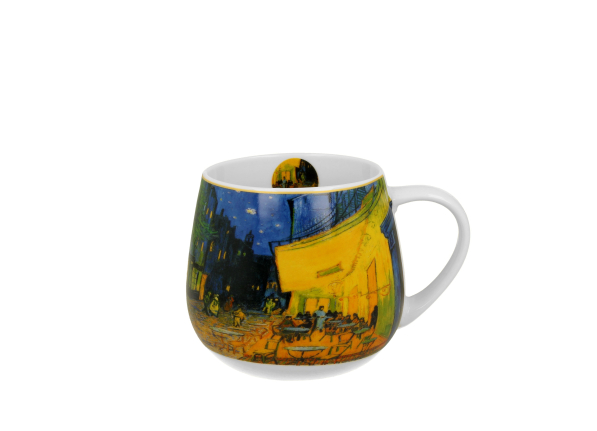 Kubek porcelanowy baryłka DUO ART GALLERY TERRACE AT NIGHT BY V. VAN GOGH 430 ml