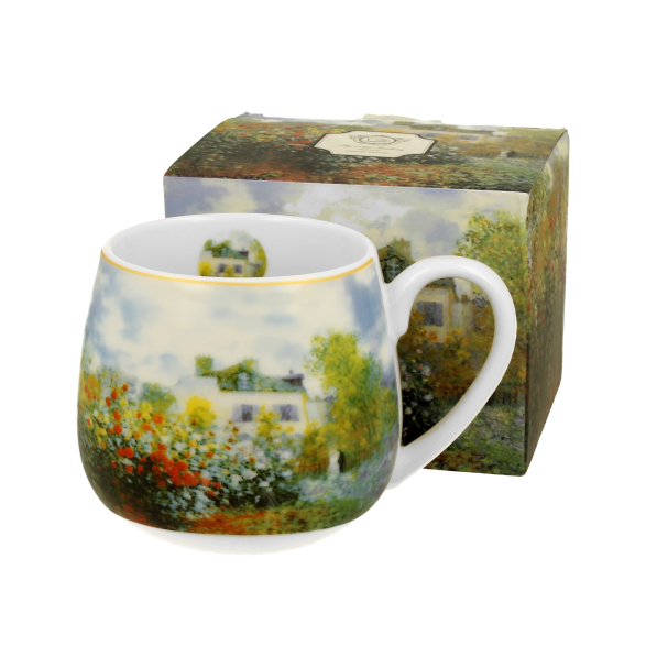 Kubek porcelanowy baryłka DUO ART GALLERY THE GARDEN AT ARGENTEUIL BY C. MONET 430 ml