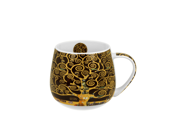 Kubek porcelanowy baryłka DUO ART GALLERY TREE OF LIFE BY GUSTAV KLIMT 430 ml