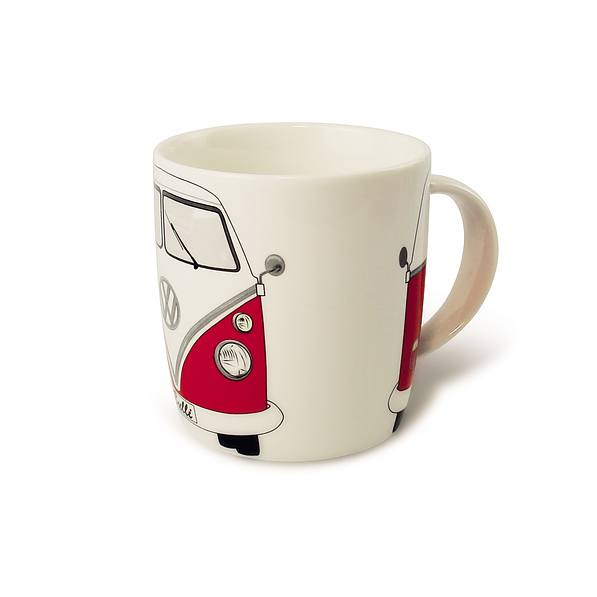 Kubek porcelanowy VOLKSWAGEN COLLECTION BY BRISA BUS RED BIAŁY 370 ml