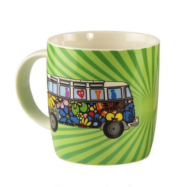 Kubek porcelanowy VOLKSWAGEN COLLECTION BY BRISA LOVE BUS ZIELONY 370 ml