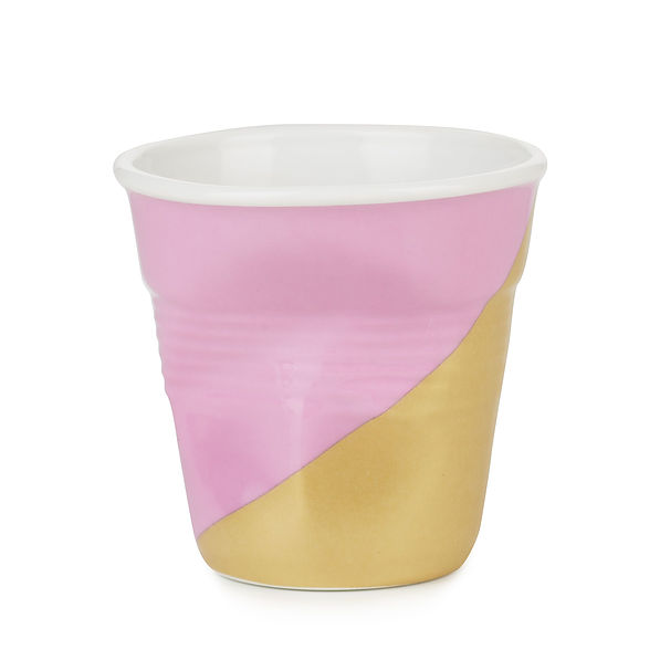 REVOL Froisses Wist Up 80 ml różowo żółty – kubek porcelanowy do espresso