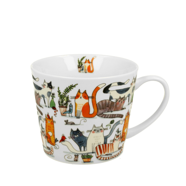 Kubek porcelanowy DUO ANIMALS KOCI ŚWIAT LENIWE KOTY 610 ml