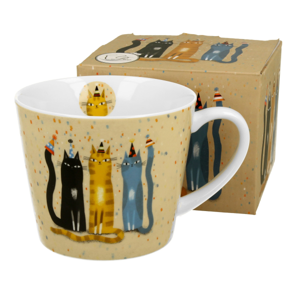 Kubek porcelanowy DUO ANIMALS KOCI ŚWIAT PARTY 610 ml