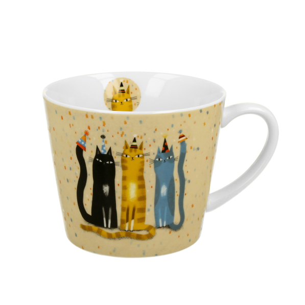 Kubek porcelanowy DUO ANIMALS KOCI ŚWIAT PARTY 610 ml