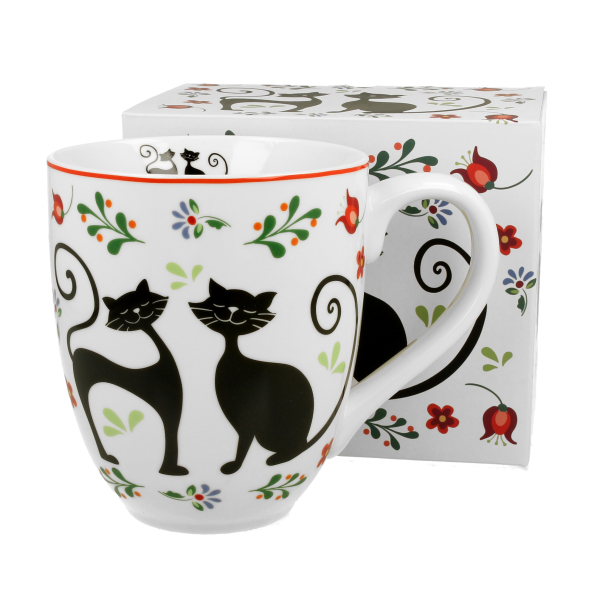 Kubek porcelanowy DUO ETNO KOTY 1000 ml