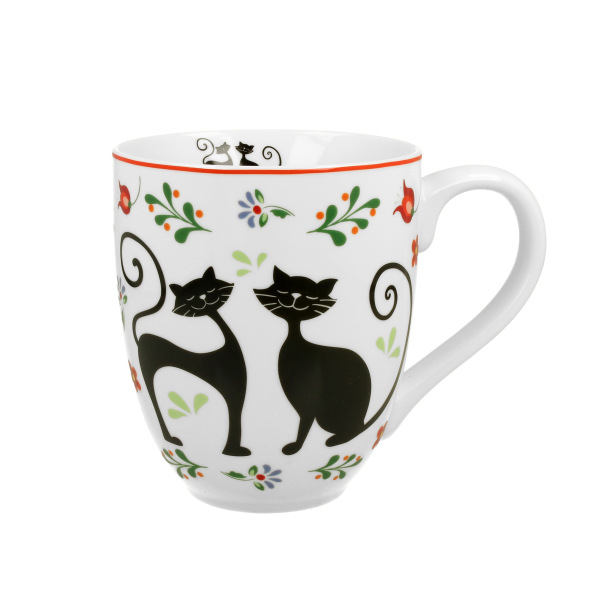 Kubek porcelanowy DUO ANIMALS KOTY ETNO 1000 ml