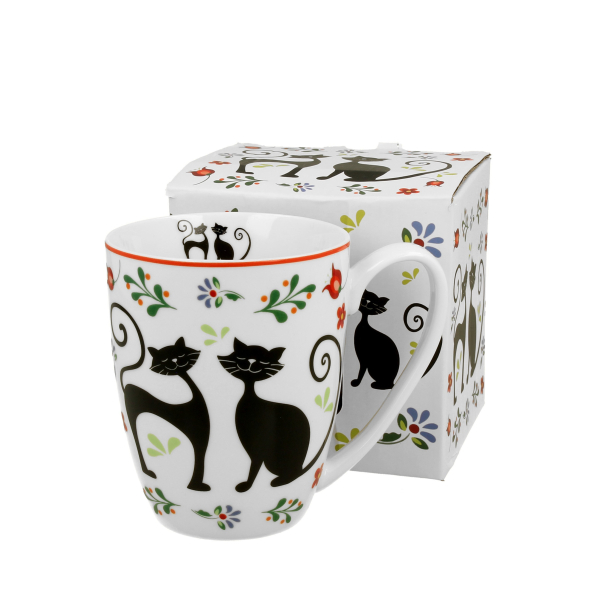 Kubek porcelanowy DUO ETNO KOTY 380 ml