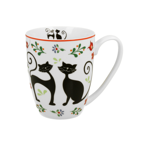 Kubek porcelanowy DUO ETNO KOTY 380 ml