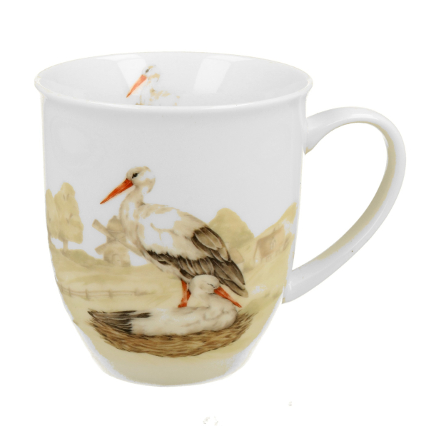 Kubek porcelanowy DUO ANIMALS PTASI ŚWIAT BOCIANY 400 ml