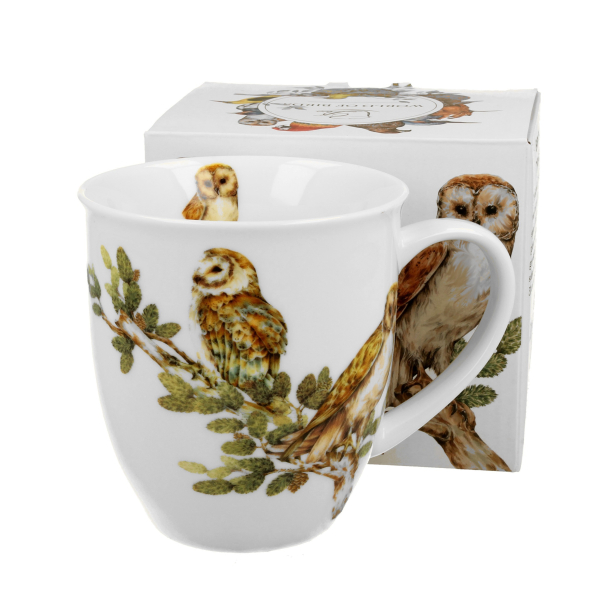 Kubek porcelanowy DUO ANIMALS PTASI ŚWIAT SOWY ZWYCZAJNE 400 ml