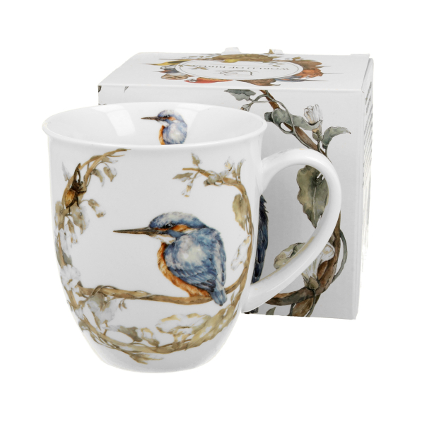 Kubek porcelanowy DUO ANIMALS PTASI ŚWIAT ZIMORODEK ZWYCZAJNY 400 ml