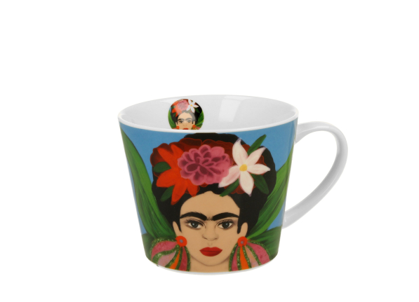 Kubek porcelanowy DUO ART GALLERY FRIDA MEXICAN ART BLUE 600 ml