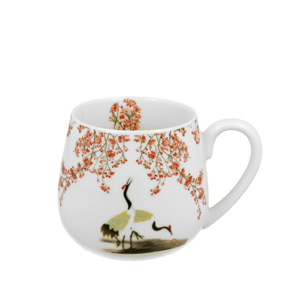 Kubek porcelanowy DUO ART GALLERY SAKURA I ŻURAWIE 430 ml