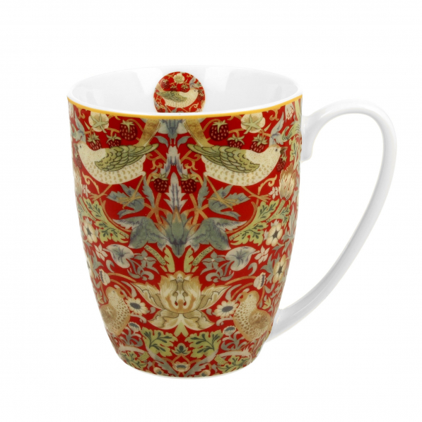 Kubek porcelanowy DUO ART GALLERY STRAWBERRY THIEF RED BY WILLIAM MORRIS 380 ml