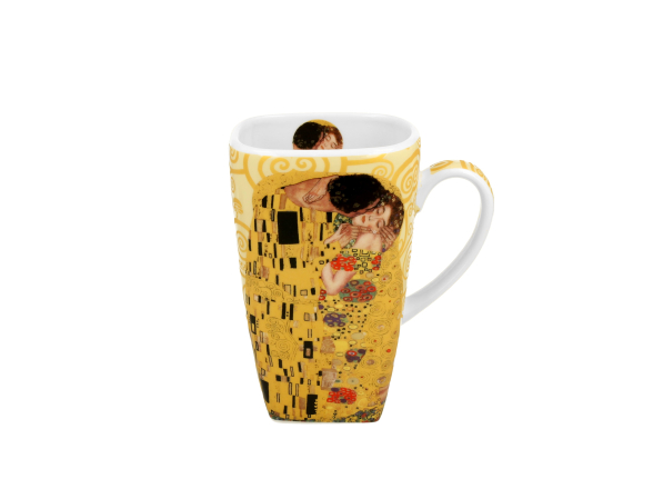 Kubek porcelanowy DUO ART GALLERY THE KISS ECRU BY GUSTAV KLIMT 630 ml