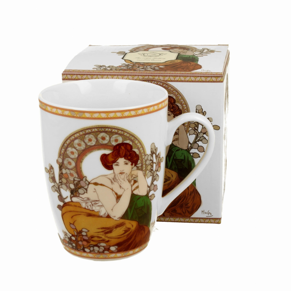 Kubek porcelanowy DUO ART GALLERY TOPAZ BY A. MUCHA 360 ml