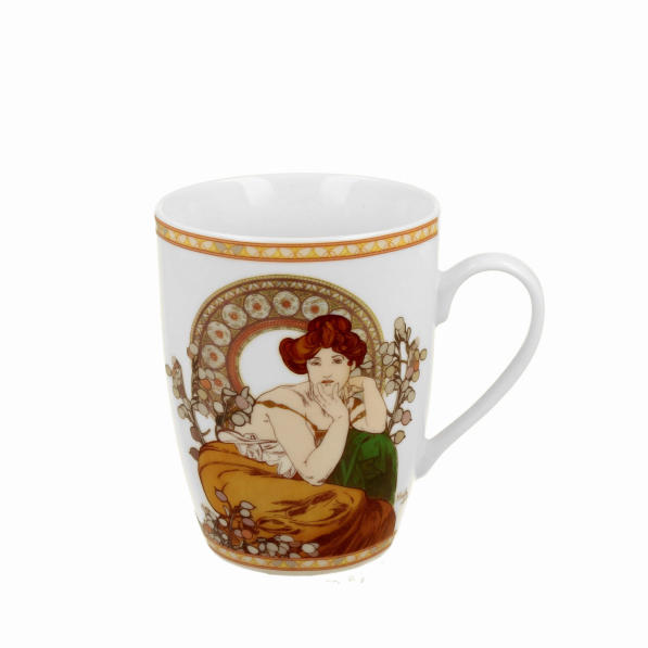 Kubek porcelanowy DUO ART GALLERY TOPAZ BY A. MUCHA 360 ml
