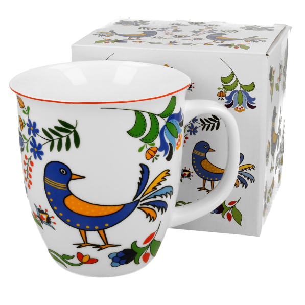 Kubek porcelanowy DUO ETNO PTASZEK KASZUBSKI 650 ml