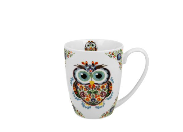 Kubek porcelanowy DUO ETNO SOWA 360 ml