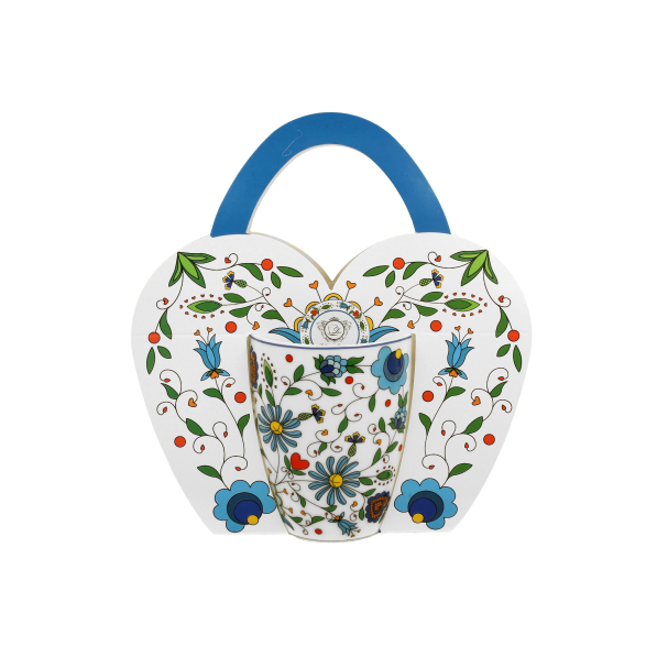 Kubek porcelanowy DUO ETNO WZÓR KASZUBSKI 360 ml
