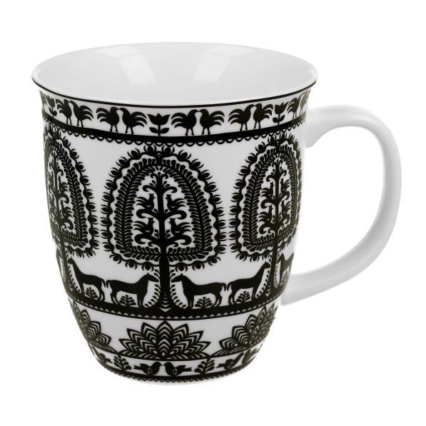Kubek porcelanowy DUO ETNO WZÓR KURPIOWSKI 650 ml