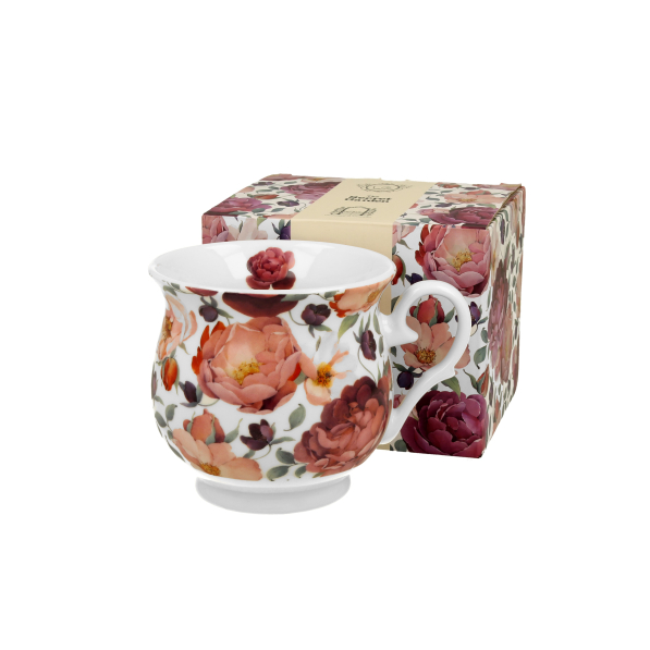 Kubek porcelanowy DUO FLORAL EXCLUSIVE SPRING ROSES WHITE 500 ml