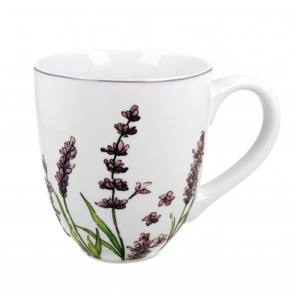 Kubek porcelanowy DUO FLOWER KAGRI XXL BIAŁY 1000 ml