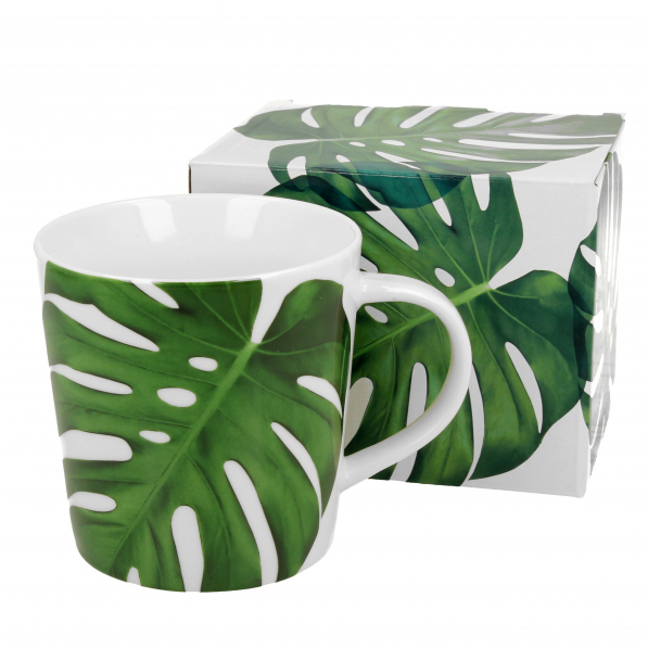 Kubek porcelanowy DUO MONSTERA 450 ml