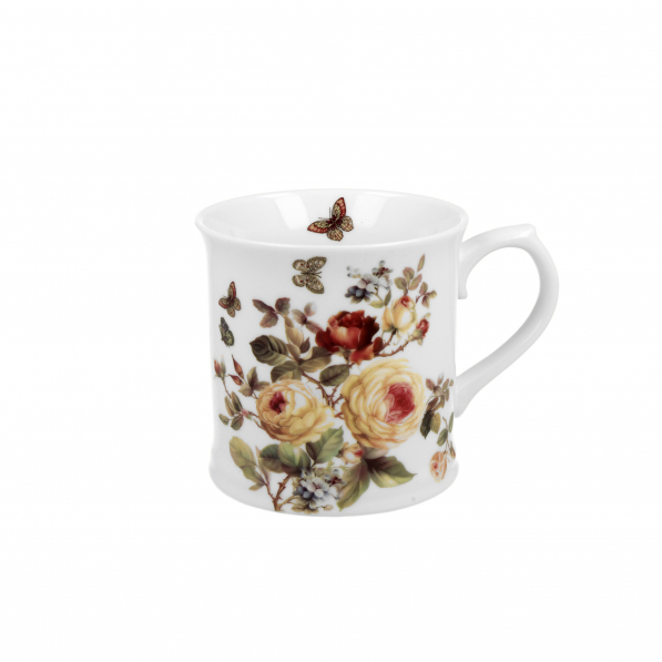 Kubek porcelanowy DUO ROMANTIC ZAHRA BIAŁY 460 ml