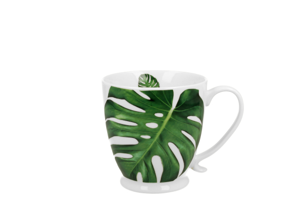 Kubek porcelanowy DUO TROPICAL MONSTERA 480 ml