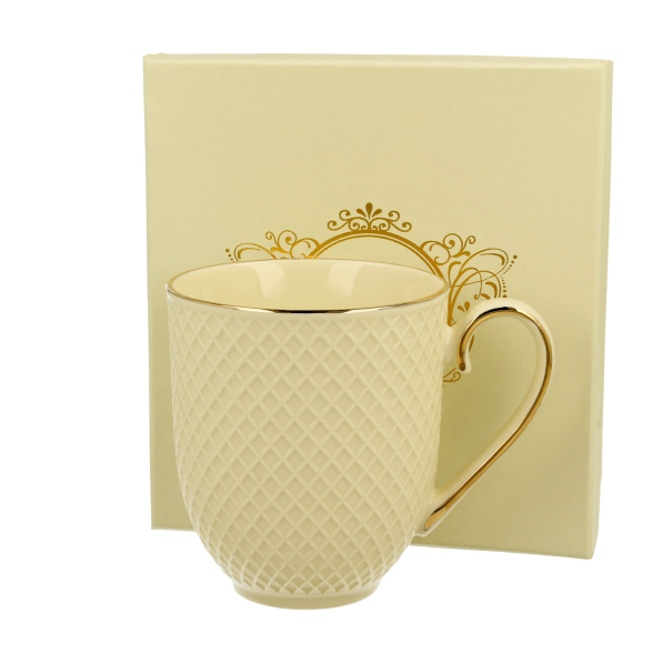 Kubek porcelanowy DUO ECRU VESPER 420 ml