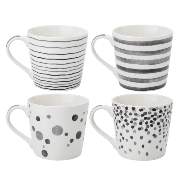 Kubek porcelanowy FLORINA SARA BLACK 400 ml MIX KOLORÓW