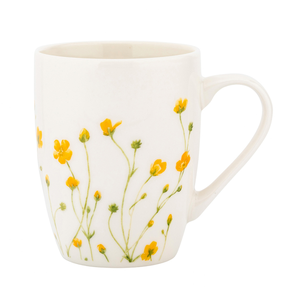 Kubek porcelanowy kwiaty kaczeńce 380 ml