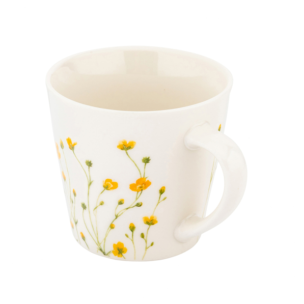 Kubek porcelanowy kwiaty kaczeńce 420 ml