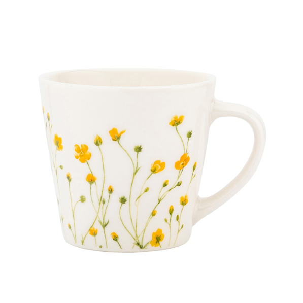 Kubek porcelanowy kwiaty kaczeńce 420 ml