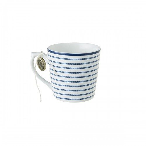 Kubek porcelanowy LAURA ASHLEY CANDY STRIPE BIAŁY 180 ml 