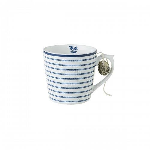 Kubek porcelanowy LAURA ASHLEY CANDY STRIPE BIAŁY 180 ml 