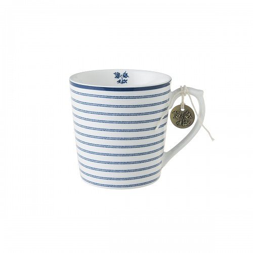 Kubek porcelanowy LAURA ASHLEY CANDY STRIPE BIAŁY 250 ml 