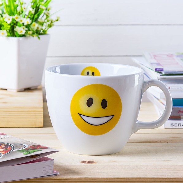 Filiżanka do kawy i herbaty porcelanowa LUBIANA SMILE JUMBO BIAŁA 1000 ml