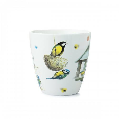 Kubek porcelanowy MARJOLEIN BASTIN PTAKI II BIAŁY 480 ml