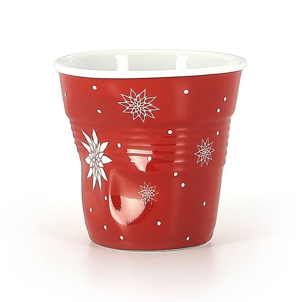 REVOL Froisses Christmas Flower 180 ml czerwony – kubek porcelanowy