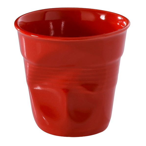 REVOL Froisses 180 ml czerwony – kubek porcelanowy