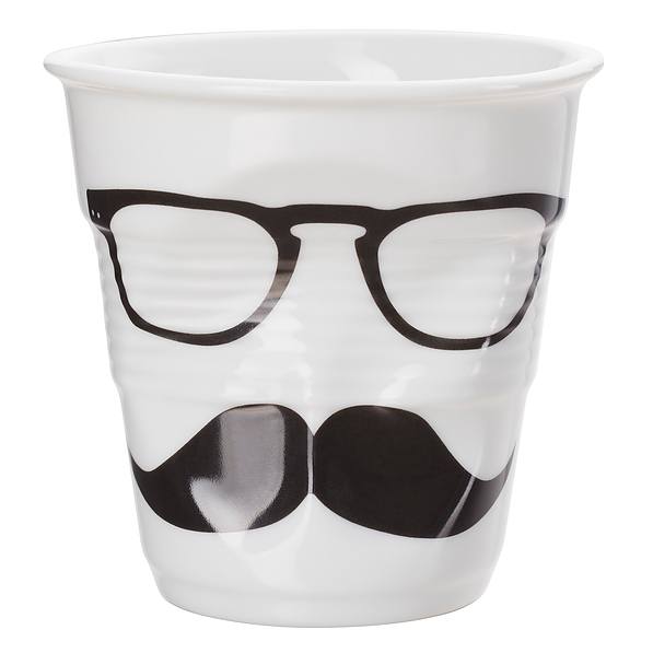REVOL Froisses Monsieur 80 ml biały – kubek porcelanowy
