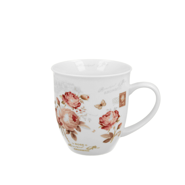 Kubek porcelanowy z puszką na herbatę DUO SECESJA 400 ml