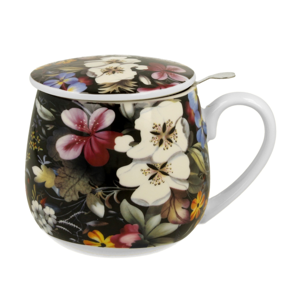 Kubek porcelanowy z zaparzaczem DUO ART GALLERY BLACK BY WILLIAM KILBURN 430 ml