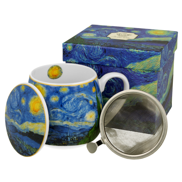 Kubek porcelanowy z zaparzaczem DUO ART GALLERY STARRY NIGHT BY V. VAN GOGH 430 ml